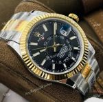 DR Factory Swiss Rolex Sky-Dweller 42mm Watch Ring Command Bezel Black Dial_th.jpg